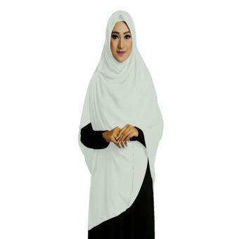 Ruman Hijab Jilbab Segi Empat Premium Ruman Square L Putih  