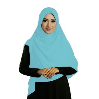 Ruman Hijab Jilbab Segiempat Ruman Square M (Biru Langit)  
