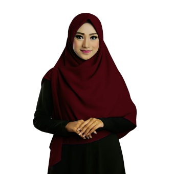 Ruman Hijab Jilbab Segiempat Ruman Square M (Coklat)  