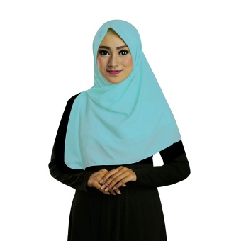 Ruman Hijab Jilbab Segiempat Ruman Square S (Biru Langit)  