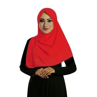 Ruman Hijab Jilbab Segiempat Ruman Square S (Coral)  