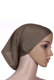 Sanwood Islamic Muslim Women's Cotton Head Scarf Hijab Cover Head Wrap Coffee  
