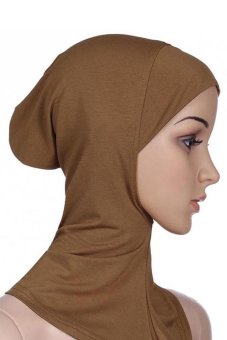 Sanwood Soft Muslim Full Cover Hijab Cap Islamic Scarf Hat Camel  