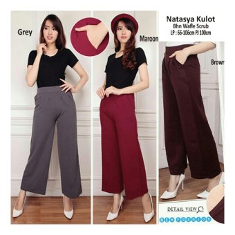 Sb Collection Celana Panjang Natasya Kulot Long Pant-Coklat  