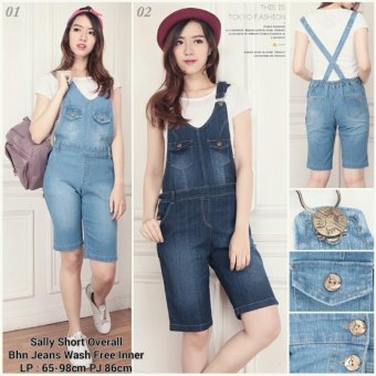 SB Collection Sally Short Overall-Biru Tua  