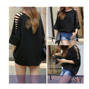 SB Colletion Atasan Wanita Big Seliva Blouse-Hitam  