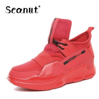 Seanut Casual Breathable Flat Shoes Sneakers for Men (Red) - intl  