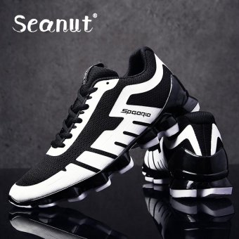 Seanut Fashion Men 's high - end breathable net yarn sports shoes sports shoes spring shoes (White) - intl  