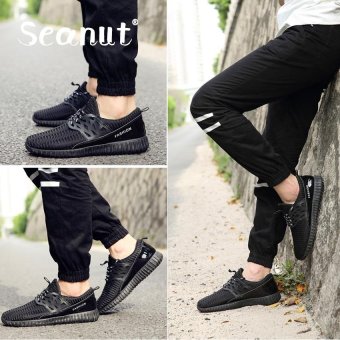 Seanut Fashion Men's Sports Casual Shoes breathable and comfortable Sneakers (Black) - intl  