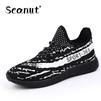Seanut Fashion Sneakers Street Leisure Series of Tide Shoes Running Shoes For Men (Black) - intl  