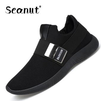 Seanut Men's Casual Shoes Slip-On Low cut Fashion Sneaker (Black) - intl  
