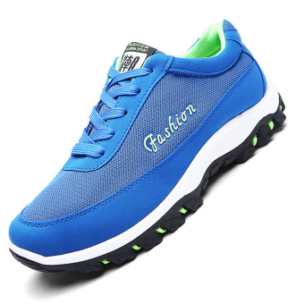 Seanut Men's Fashion Sports Casual Shoes Breathable Tide Shoes (Blue)  