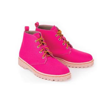 Sepatu Boot Wanita | Boots Cewek Warna Pink - LTD 271  
