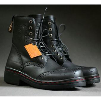 Sepatu Boots berkendara turing / Sepatu Boots anak band Bradleys Adelardo (Black)  