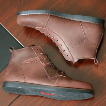 sepatu boots pria kulit asli bradleys anubis brown  