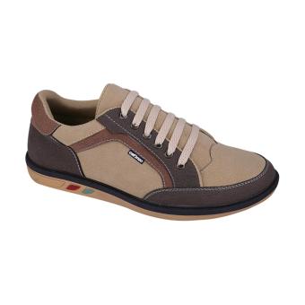 Sepatu Casual / snackers Pria - Leather - Cream 759  