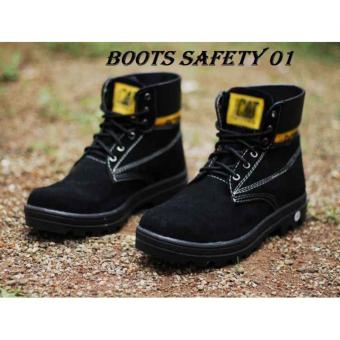 Sepatu Caterpillar Safety Boots - Hitam  