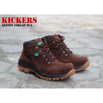 Sepatu Kickers Boots Safety Eleven Darkbrown  