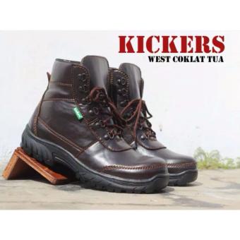 Sepatu Kickers Boots Safety West Darkbrown  