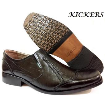 Sepatu Kickers Kulit Sepatu Kerja Formal Pria Modern 27 - Hitam  