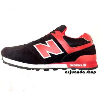 Sepatu New Balance Sneakers Sport - Black Red  