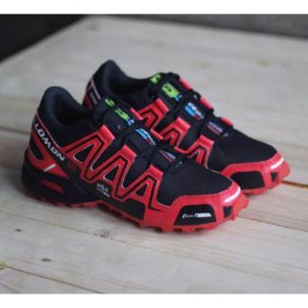 Sepatu Pria Sneakers Salomon - Merah Hitam  