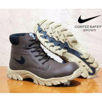 Sepatu Safety Boots Pria & Wanita Sepatu Gunung Elda Cortez - Brown  