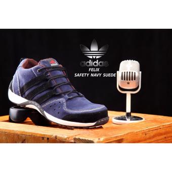 Sepatu Safety Low boots Pria & Wanita Kulit Suede Alm Felix - Navy  