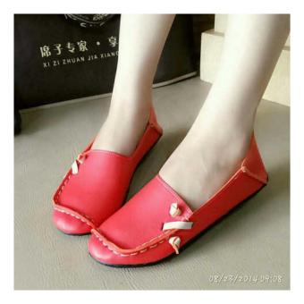 Sepatu Sandal Wanita Flat Shoes / Sendal Cewek - Merah  