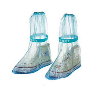 Sepatu Tahan Air GAKTAI PVC Selimut Dapat Digunakan Kembali Anti Slip Perahu Sepeda Motor Hujan Sepatu Luar (Biru)  