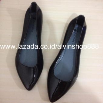 Sepatu Yumeida Flat Jelly Shoes - Warna Hitam  