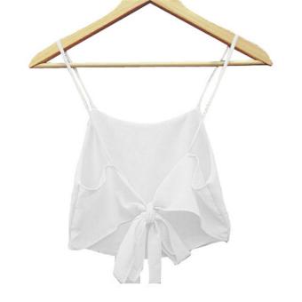 Sexy Women Sleeveless Camisole Shirt Summer Casual Blouse Crop Tops Bra Beige - intl  