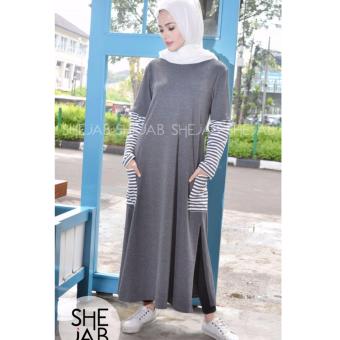 Shejab Alona Midi Dress - Deep Grey  