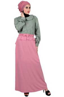 Shejab Syafea Dress - Mint Pink  