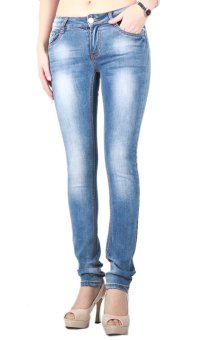 Shexiangmrs Womens Denim Stretch Distressed Skinny Jeans W214  