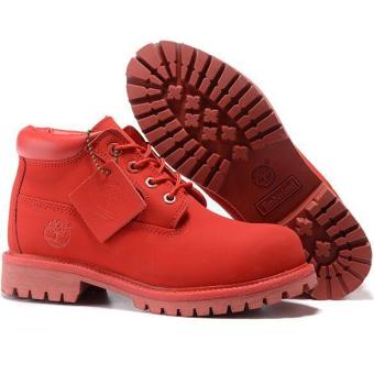 Shoes For Timberland Boots 23061 Mid Cuts Men (Red) - intl  