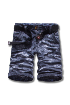 Shorts Summer Men Beach Cotton (Blue)  