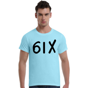 Six Drake Cotton Soft Men Short Sleeve T-Shirt (Powder Blue)   