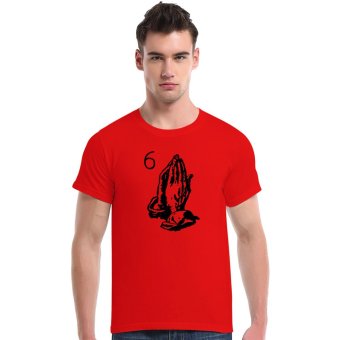 Six Drake Prince Bless Yeezus Kanye West T Shirts Men Tour Concert Sport Fitness Man T-Shirt (Red)   