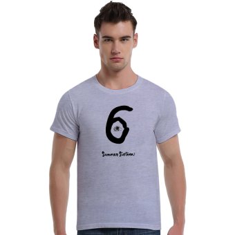 Six Drake Summer Sixteen Yeezus Kanye West T Shirts Men Tour Concert Sport Fitness Man T-Shirt (Grey)   