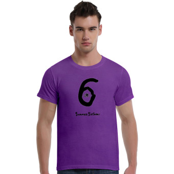 Six Drake Summer Sixteen Yeezus Kanye West T Shirts Men Tour Concert Sport Fitness Man T-Shirt (Purple)   