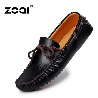 Slip-Ons & Loafers ZOQI Fashion Men Shoes Low Cut Flat Shoes (black) - intl  