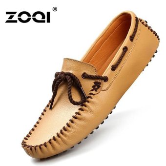 Slip-Ons & Loafers ZOQI Fashion Men Shoes Low Cut Flat Shoes (yellow) - intl  