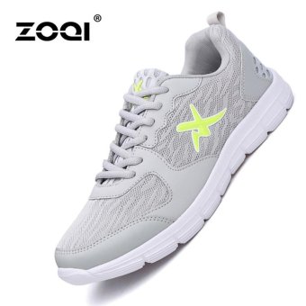 Sneaker Breathable Sports Shoes ZOQI Men's Mesh Sports Shoes Fashion Running Shoes (Grey) - intl  