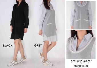 Sole Dress Wanita Y627354 - Grey  