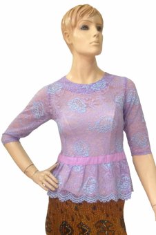 Solo My Kebaya Peplum Broklat – KPB-05 - Ungu  