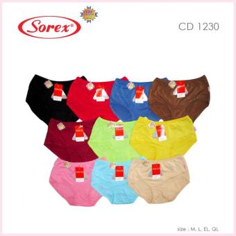 Sorex - Celana Dalam wanita Type 1230 - Random Color - 3 Pcs  