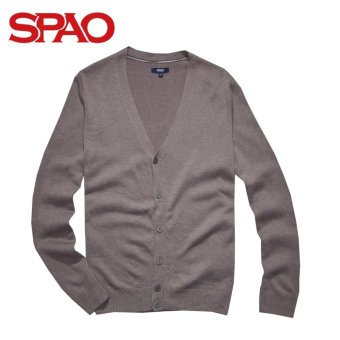 SPAO Cotton Like V-Neck Cardigan SPCK611C01-18 (M/Grey)  