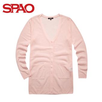 SPAO Linen Long Cardigan SPCK624G31-26 (L/Pink)  