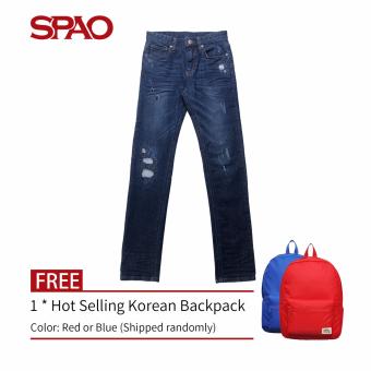 SPAO Slim Straight Jeans SPTJ647C51 (Dark Indigo)  